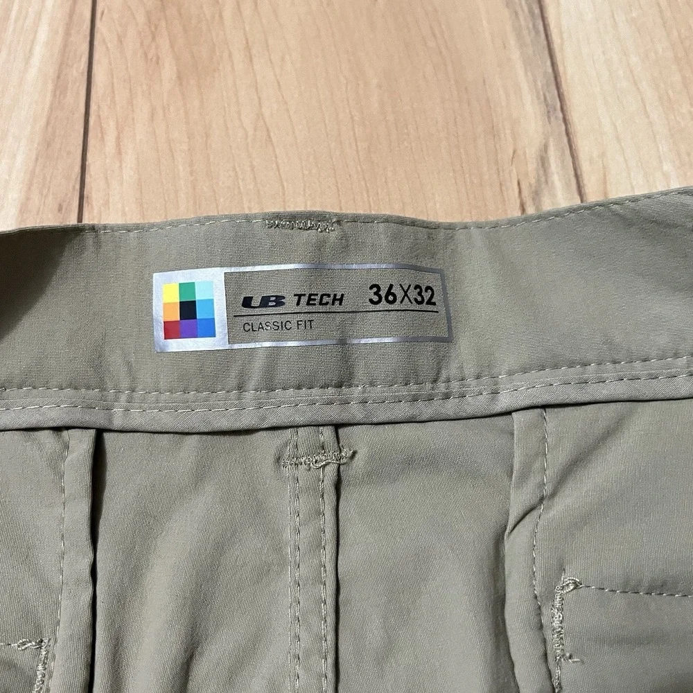 NWT UB TECH Men's Flex Waist Chino Pant Sz 36X32  Khaki Classic Fit Technical